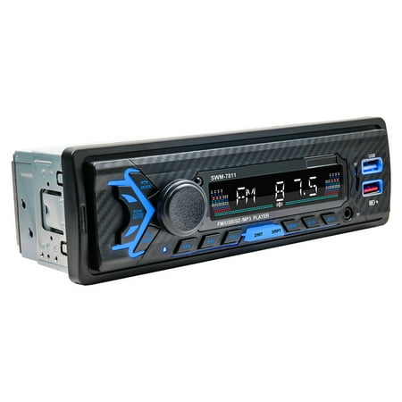 KESSOCCO 1Pc car mounted Bluetooth MP3 player radio power amplifier U disk card reader support voice control swm-7811 with AI voice control square control