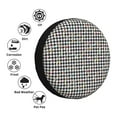 thumbnail image 4 of Naloa Black And White Houndstooth PVC Leather Spare Tire Wheel Cover Spare Tire Cover, for Car Truck SUV Camper Trailer Universal Fit(14-17in)-17 inch, 4 of 6