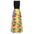 thumbnail image 4 of Fridja Robe Longue Décontractée de Plage pour Femmes, Teinture sur Nœuds Colorée à Imprimé Floral, 4 of 5