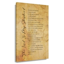 Psalm 23 Wall Art The Lord Is My Shepherd Bible Verse Canvas Wall Art Living Room Decorative Pictures For Bedroom Framed 16×24 in