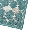 thumbnail image 6 of Unique Loom Outdoor Trellis Collection Area Rug - Cardak (9' x 12' Rectangle Teal/Ivory), 6 of 7