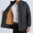 thumbnail image 2 of Winter Men's Hooded Thickened Jacket Outdoor Padded Warm Windproof Cold Weather Coat for Snow Sports, 2 of 9