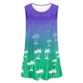 thumbnail image 5 of Frostluinai Plus Size Tank Tops for Women Lightweight Loose Fit Sleeveless Blouse Vintage Palm Tree Print Summer Tunics Crew Neck Pleated Tanks, 5 of 5