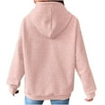 thumbnail image 4 of jsaierl Womens Hoodies Plus Size Solid Color Basic Hoodies Sweatshirts Fall Pullover Comfort Long Sleeve Top Hoodie, 4 of 8
