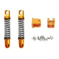 thumbnail image 2 of 2 pcs Aluminum Alloy Front Shocks Absorber Spring with Fixed Seat Dampers for per per per per per per 1/16 RC Vehicles Spare Part Accessories Assembly Golden, 2 of 8
