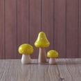 thumbnail image 4 of Ludlz 3Pcs/Set Miniatures Wooden Painting Mushroom Ornaments Crafts Kids Gift for Desk Decoration Girls Bedroom Indoor Dorm Room Outdoor Wedding Nursery Party Patio Fence Decor, 4 of 8
