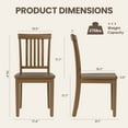 thumbnail image 2 of AFO Wood Dining Chairs Set of 2 with Curved Backrest for Kitchen and Dining Room,Light Brown, 2 of 8