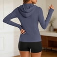 thumbnail image 6 of yillto Women's Yoga Athletic Jacket Sun Protection Long Sleeve Top Summer Lightweight Casual Workout Running Jacket, 6 of 7