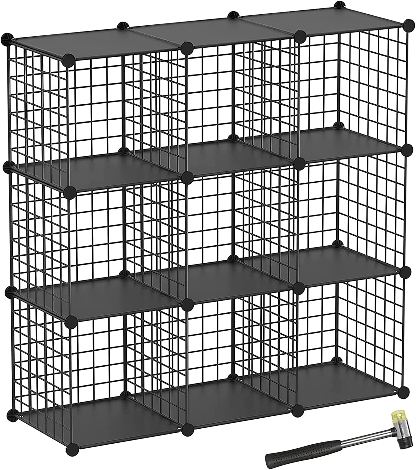 YOUTENG Wire Cube Storage Organizer, 12Cube Metal Storage Shelves