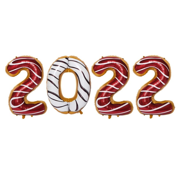 Globo digital de aluminio 2022 para decoración de fiestas de cumpleaños y bodas. Rosquillas