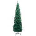 thumbnail image 2 of vidaXL Christmas Tree Decoration Artificial Slim Tree with LEDs and Ball Set, 2 of 12