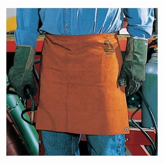 Steiner Welding Apron, Leather, 3 oz/sq ft, 18 in Length, Brown, Universal 12161