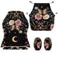 thumbnail image 4 of Whosucclay Moon Butterfly Flower Star Print Gaming Chair Covers Slipcovers Washable, 4 Pieces Stretchable Elastic Computer Reclining Gaming Chair Seat Cover with Armrest Cover, 4 of 8