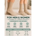 thumbnail image 6 of Comfello Diabetic Socks Crew for Men & Women – 12 Pairs of Non-Binding Neuropathy Socks, 6 of 7