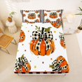 thumbnail image 5 of Manfei Watercolor Pumpkin Print Queen Sheets,Harvest Pumpkin Print Queen Sheet Sets,4-Piece,1 Flat Sheet,1 Fitted Sheet and 2 Pillowcases, 5 of 6
