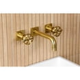 thumbnail image 2 of Kingston Brass KS6127RX Belknap Double-Handle Wall Mount Bathroom Faucet, Brushed Brass, 2 of 7