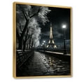 thumbnail image 2 of Designart "Moonlit Night in Paris II" Cityscapes Floater Framed Canvas Art Print, 2 of 7