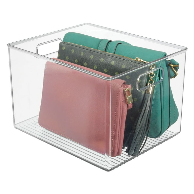 Set of 4 Plastic Purse Storage Organizer for Closet, Acrylic 4 Packs  XX-Large
