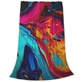 thumbnail image 2 of Pofeuu Colorful Abstract Swirls Print Ultra-Soft Micro Fleece Blanket,for Bed Or Sofa,All Season Throw Blankets Flannel Blanket-50"x40", 2 of 7