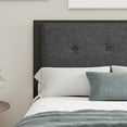 thumbnail image 6 of Allewie Twin Size Metal Platform Bed Frame with Linen Fabric Button Tufted Headboard, Under-Bed Storage, Grey, 6 of 10