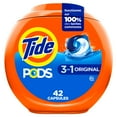thumbnail image 2 of Tide PODS laundry detergent pacs, 3-in-1 Stain Remover, Odor Fighter, Color Protector, HE compatible, Original Scent, 42 Count, 2 of 24