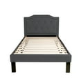 thumbnail image 6 of Poundex Polyfabric Upholstered Twin Size Bed in Ash Black, 6 of 6