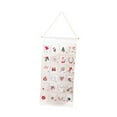 thumbnail image 2 of Calendario de Adviento de Navidad con 24 bonitos patrones navideños, bolsillos, bolsa para colgar, calendario de Adviento vacío rellenable para pared, 2 of 9