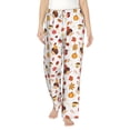 thumbnail image 2 of Lsque Autumn Maple Leaf with Hedgehog Print Women's Pajama Pants, Lounge Pant - Comfortable Home Wear,Elastic Waistband, Stylish Design-XX-Large, 2 of 9