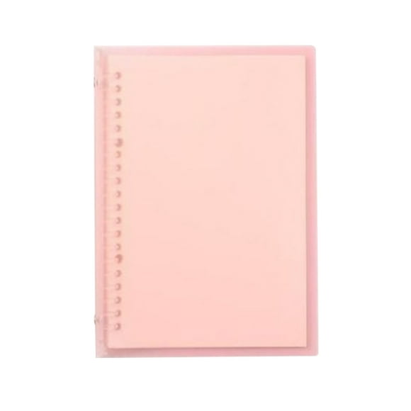 Amdohai Transparent A5 Refillable Notebook 20 Rings/Holes Loose Binder Flexible Waterproof PP Cover 30 Sheets Ruled Lined Paper Refillable Binder for Office Home School Students Supplies