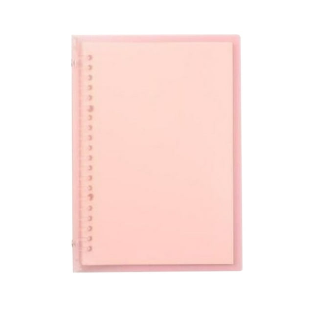 Graflsoa Modern Detachable A5 Notebook with Ruled Pages, Flexible Transparent Cover, Lightweight Design in Pink, Green, Blue, White, or Grey