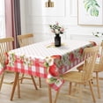 thumbnail image 3 of Duangreer Pink Apple Blossom Print Rectangle Tablecloth, Fall Washable Table Cover for Party Family Picnic Decors, 60 x 102 Inch, 3 of 6