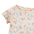 thumbnail image 4 of Zpanxa Ensembles Assortis pour Filles Imprimé Manches Courtes Col Rond Chemisiers Ensemble 2 Pcs T-Shirt en Coton et Shorts 7-8 Ans, 4 of 6