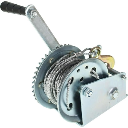 High Carbon Steel Hand 1200lbs Winch Crank Gear Winch Cable Suitable For Trail