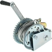 ALL-CARB 1200Lbs Heavy Duty Hand Winch Manual Crank Winch with 10M Wire Rope Ratchet ATV Boat Trailer Marine