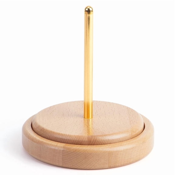 Wooden Yarn Holder for Knitting and Crocheting,Easy Install and Operate Yarn Spinner Holder, Spinner with Yarn Storage