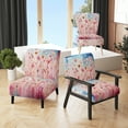 thumbnail image 1 of Designart "Pastel Pastiche en Rose" Chaise d'Appoint Abstraite Multicolore - Fauteuil Moderne pour Salon, 1 of 7