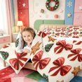 thumbnail image 4 of Manfei Winter Holiday 7-Piece Twin Bedding,Red-Green Christmas Snowflake Bedding Comforter Set,Xmas Reversible, 4 of 7