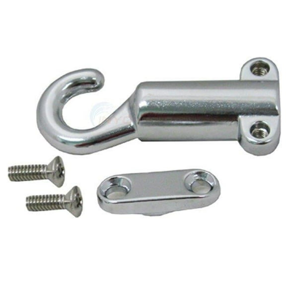 0.375-0.5 in. Cleat Style Rope Hook, Bronze - Chrome Plated