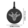 thumbnail image 2 of Stainless Steel Geometric Polygon Goat Animal Round Medallion Keychain Circle Ring, 2 of 2