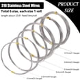 thumbnail image 2 of 197 Ft 316 Stainless Steel Wire 6 Sizes 28/26/24/22/21/20 Gauge Round Bailing Snare Wire Small Jewelry Making Wire for DIY Manuals Arts Crafts Jewellery Making DIY, 2 of 6