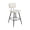 Antique White, variant on Carolayne 24.8" Counter Height Bar Stools Set of 4, Upholstered Barstools with Curved Back & Metal Legs, Black