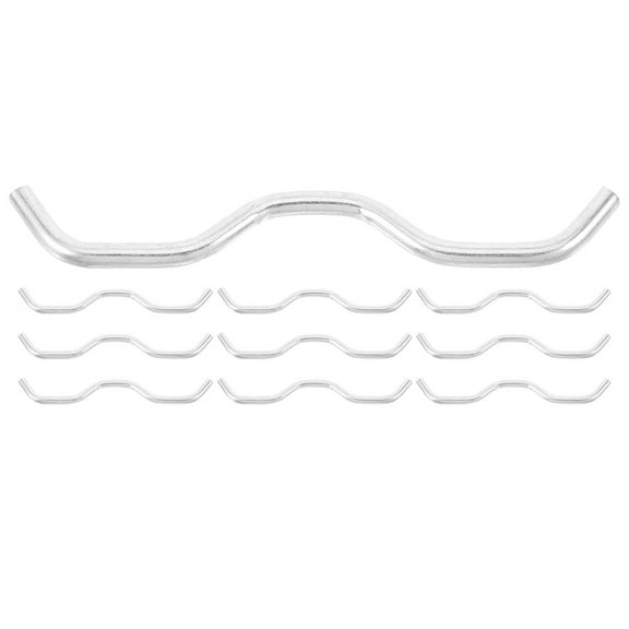 FRCOLOR 10pcs Heavy Duty Trampoline W Hook Galvanized Steel Rod Wire Connector Trampoline Accessory for Trampoline Replacement Parts Springs