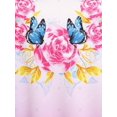 thumbnail image 3 of Top Sin Mangas de Talla Grande con Estampado de Mariposa de Color Degradado Rosegal  Camisetas sin mangas de talla grande, 3 of 5