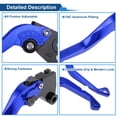 thumbnail image 2 of Palancas de freno y embrague cortas únicas para Kawasaki Ninja 500 2024-2025, ajustables en 6 posiciones, palanca de freno de manillar de motocicleta de aleación de aluminio azul sólido, 1 par, 2 of 4