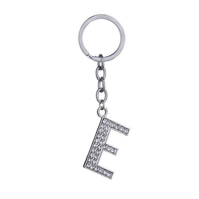 Up to 65% Off 26 Letters Key Ring Chain Unisex Keychain Fashion New Alphabet Keyring Gift Necklace Rings Earring Jewelry on Clearance