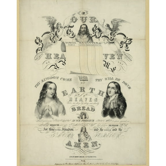 Print: Our Father Who Art In Heaven, 1847