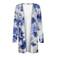 thumbnail image 4 of Mqqzkk Women Printing Long Sleeve Casual Blouse With Pocket Cardigan Outwear, 4 of 5