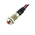 thumbnail image 1 of Alpinetech PL8B-R 8mm 5/16" Red 12V LED Metal Signal Indicator Pilot Dash Light, 1 of 4