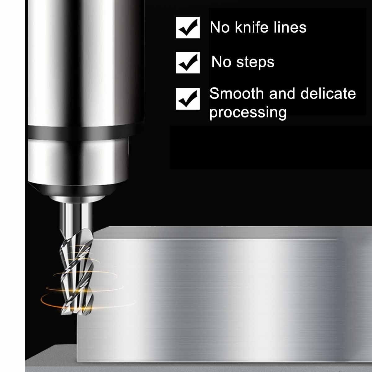 Gamvdout End Mill Bits, Large Size Cutting 3 Flute End Mills Drill Bit Tool, Metric HSS CNC Lathe Straight Shank Cutter Tool Various Sizes for Milling of Kinds of Metal