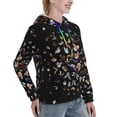 thumbnail image 6 of Uemuo Butterfly1 Pattern Women's Hoodie with Eye-catching Drawstrings- Casual Pullover Hoodie with Kangaroo Pocket, Stylish Hooded Sweatshirt-XX-Large, 6 of 7